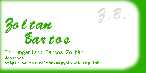 zoltan bartos business card